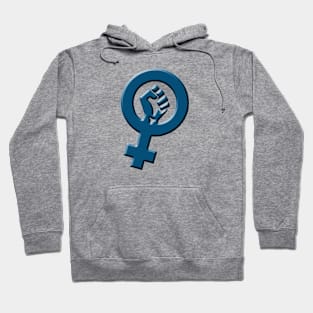 Feminist symbol blue Hoodie